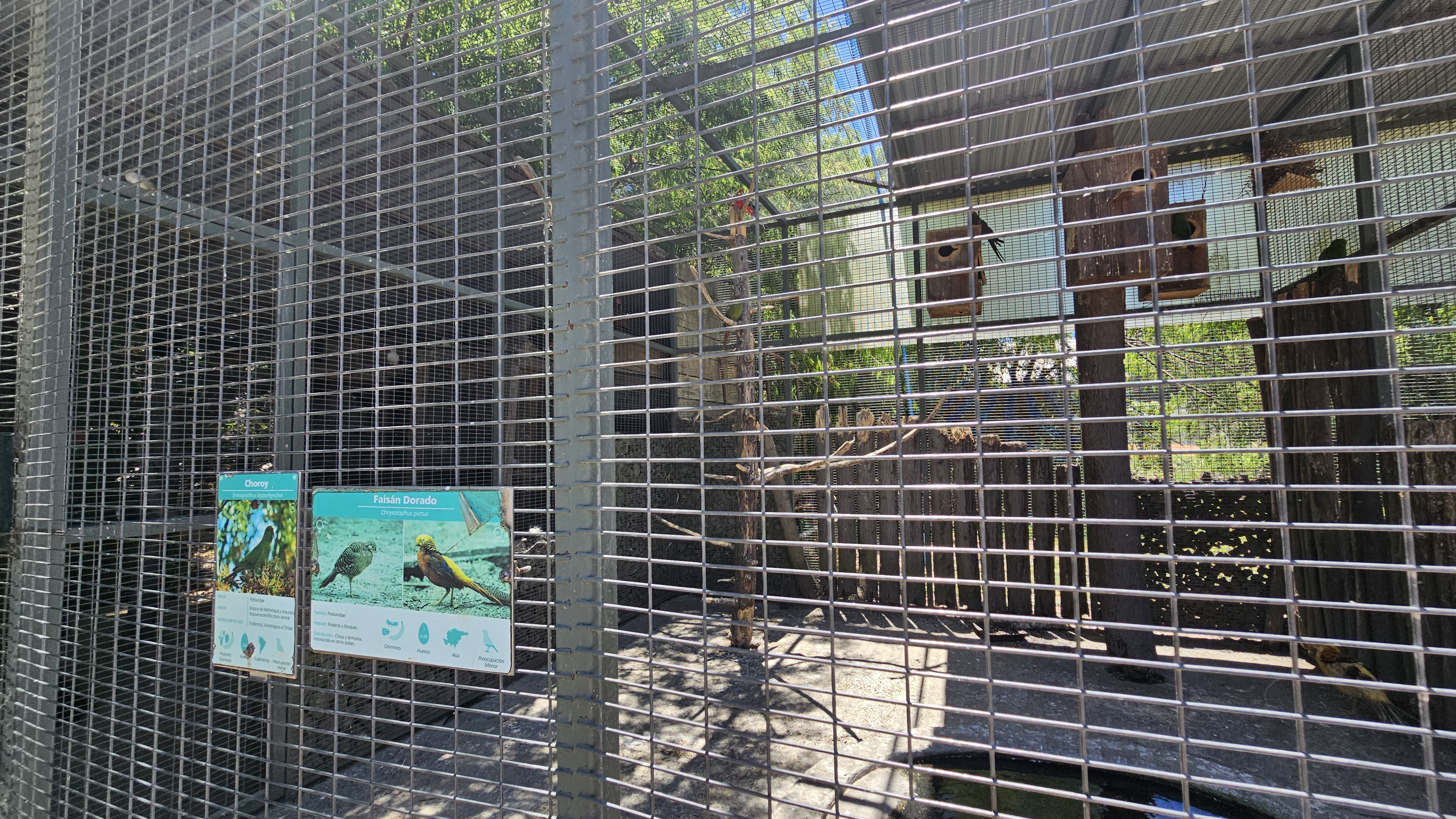 Fotografía del sector resguardado para aves